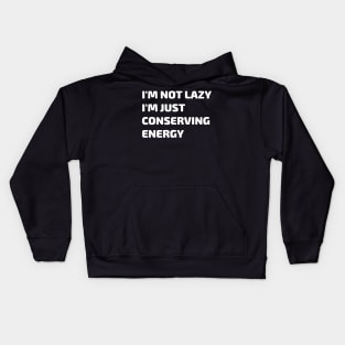 I'm Not Lazy I'm Just Conserving Energy Gift Kids Hoodie